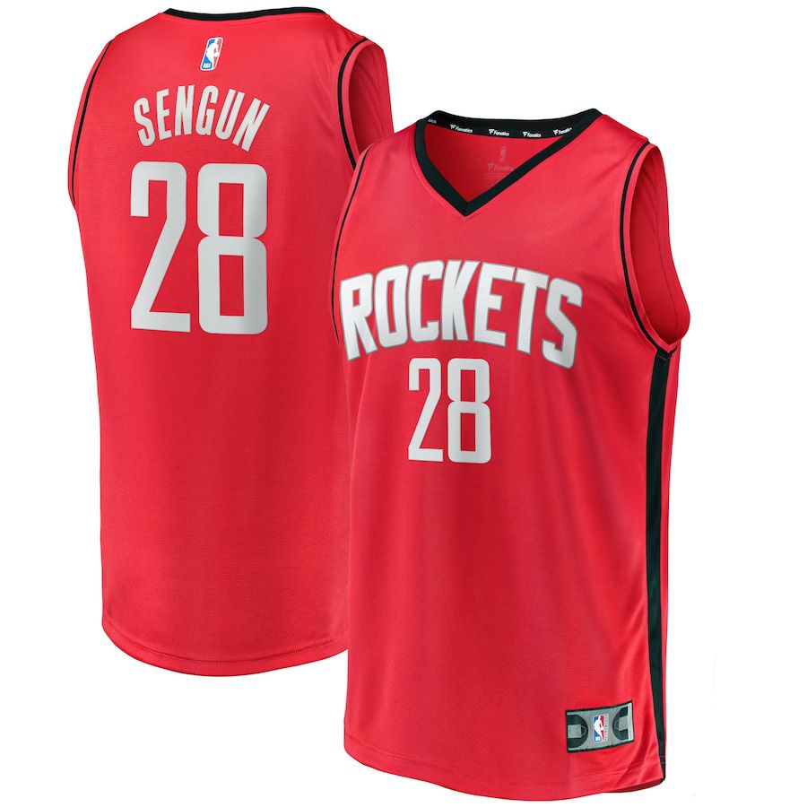 Men Houston Rockets 28 Alperen Sengun Fanatics Branded Red Fast Break Replica NBA Jersey